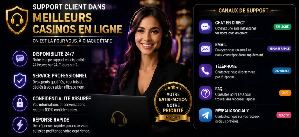 Service client meilleurs casinos en ligne
